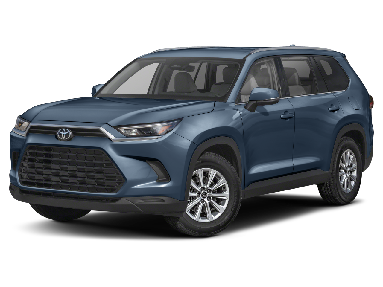 2024 Toyota Grand Highlander XLE in Storm Cloud — front three-quarter view