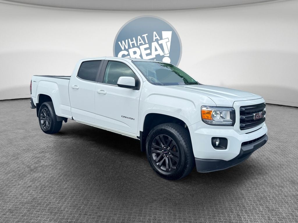 2019 GMC Canyon SLE1 in Summit White — front three-quarter view