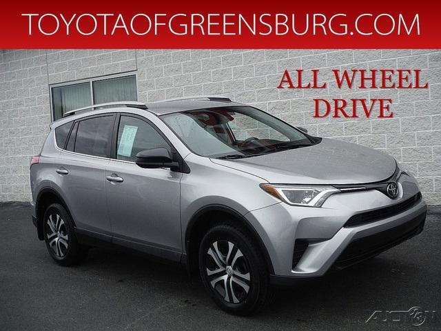 2017 Toyota RAV4 LE in Silver Sky Metallic — front three-quarter view