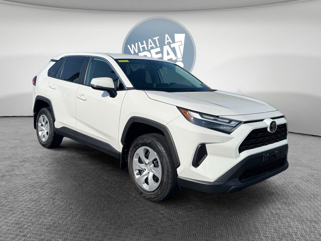 2024 Toyota RAV4 LE in Ice — front three-quarter view
