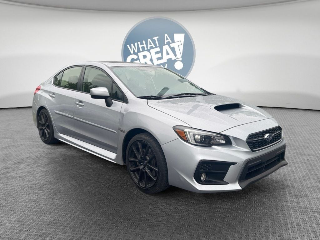 2021 Subaru WRX Limited in Ice Silver Metallic — front three-quarter view