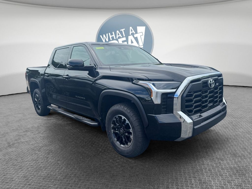 2026 Toyota Tundra SR5 in Midnight Black Metallic — front three-quarter view