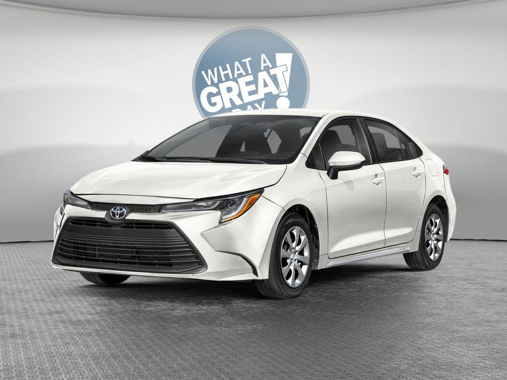 2026 Toyota Corolla LE in Ice Cap — front three-quarter view