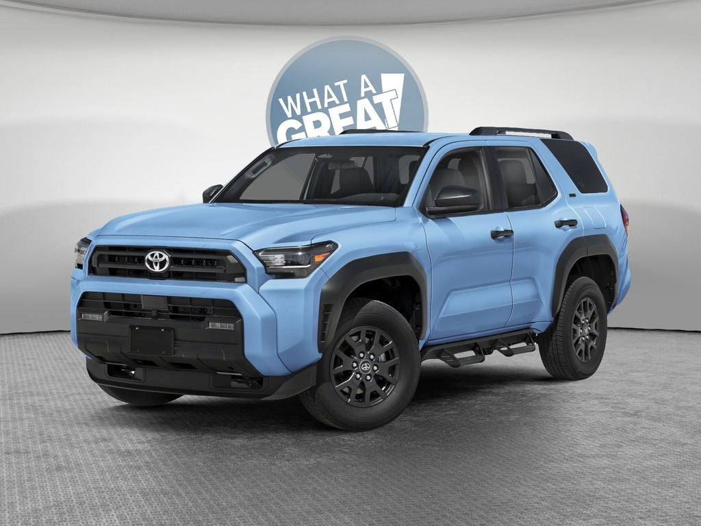 2026 Toyota 4Runner TRD Sport Premium in Heritage Blue — front three-quarter view
